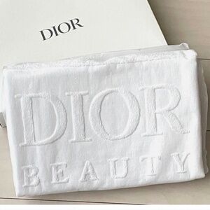 Dior Beauty Towel White Bath Hand Towel 100% Cotton 27" x 18" Authentic NEW
